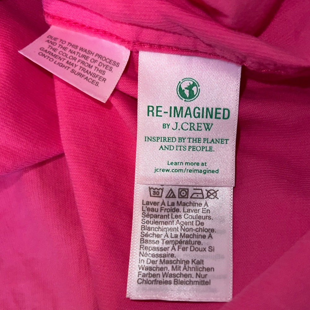 J. Crew Classic-fit ruffleneck Pink shirt in corduroy size 4 - Picture 12 of 15